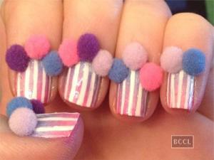 Pom-Pom Nail Art - Credit Times of India