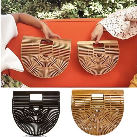 Semi-circle Bamboo Beach Bag Handmade Women Lady Handbag-Ark-bag-Shoulder-Bags-Courtesy-Ebay_bellezza_in_the_city